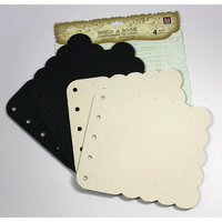Prima - Build A Book Collection - Scalloped Canvas and Acrylic Book - Beige Black