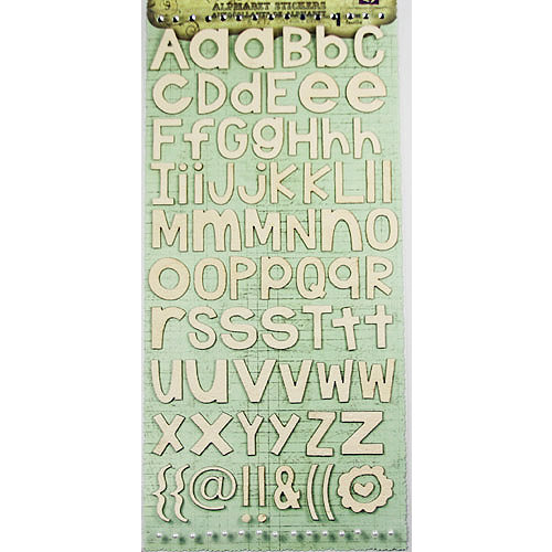 Prima - Textured Alphabet Stickers - Ivory, CLEARANCE