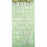 Prima - Textured Alphabet Stickers - Snow White, CLEARANCE