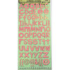 Prima - Textured Alphabet Stickers - Pink