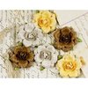 Prima - Tea Rose Collection - Mulberry Flower Embellishments - Quarry, CLEARANCE