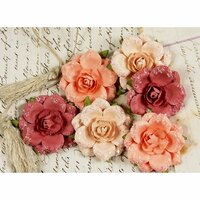 Prima - Tea Rose Collection - Mulberry Flower Embellishments - Santa Rosa