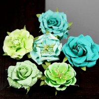 Prima - Lilliput Rose Collection - Flower Embellishments - Lime Cooler, CLEARANCE