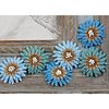 Prima - Petite Mums Collection - Flower Embellishments - Peacock, CLEARANCE