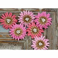 Prima - Petite Mums Collection - Flower Embellishments - Candy Pink