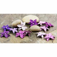 Prima - Pearl Penache Collection - Mulberry Flower Embellishments - Royal Purple, CLEARANCE