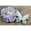 Prima - Andorra Collection - Jeweled Butterfly and Flower Embellishments - Blue, CLEARANCE