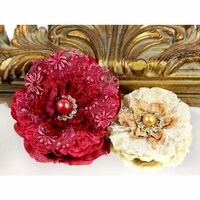 Prima - Grand Dame Collection - Fabric Flower Embellishments - Jubilee, CLEARANCE