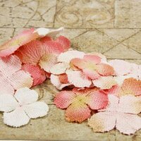 Prima - Calcutta Petals Collection - Fabric Flower Embellishments - Coralace, CLEARANCE
