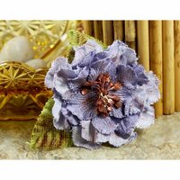 Prima - Calcutta Petals Collection - Flower Embellishments - Blue Iris, CLEARANCE