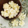 Prima - Pearl Penache Collection - Fabric Flower Embellishments - Candle Glow, CLEARANCE