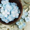 Prima - Pearl Penache Collection - Fabric Flower Embellishments - Blue Moon, CLEARANCE