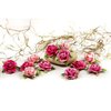 Prima - Fairytale Roses Collection - Miniature Mulberry Flower Embellishments - Orchid