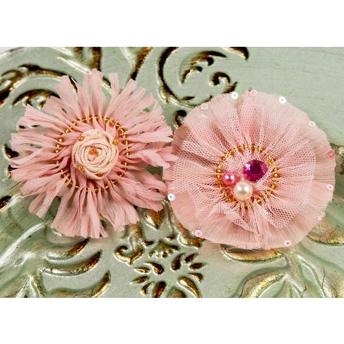 Prima - Zazi Collection - Fabric Flower Embellishments - Blush