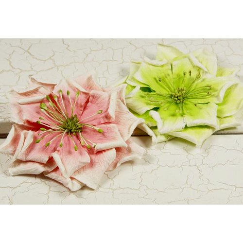 Prima - Fiesta Collection - Layered Paper Flower Embellishments - Cortez, CLEARANCE