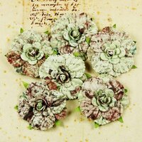 Prima - Belle Arte Collection - Mulberry Flower Embellishments - Script, CLEARANCE