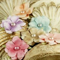 Prima - Ameruse Collection - Flower Embellishments - Pastel Mix, CLEARANCE