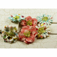 Prima - Umbrella Collection - Flower Embellishments - Mix 2, CLEARANCE