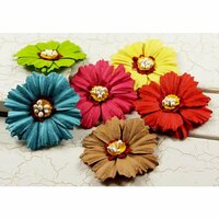 Prima - Raspberry Tea Collection - Flower Embellishments - Mix 1, CLEARANCE