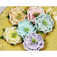 Prima - Pinata Petals Collection - Mulberry Flower Embellishments - Baja Mix, CLEARANCE