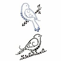 Prima - Say It In Crystals Collection - Self Adhesive Jewel Art - Bling - Vintage Bird - Birds of a Feather, CLEARANCE