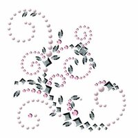Prima - Say It In Crystals Collection - Self Adhesive Jewel Art - Bling - Sovereignity Swirl - Pink and Clear, CLEARANCE