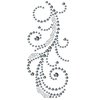 Prima - Say It In Crystals Collection - Self Adhesive Jewel Art - Bling - Swirl with Lace - Clear, CLEARANCE