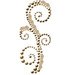 Prima - Say It In Pearls Collection - Self Adhesive Jewel Art - Bling - Swirl with Lace - Cabaret Brown