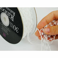 Prima - Lace Collection - Bleached Gossamery Spool - 30 Yards, CLEARANCE