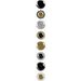 Prima - Pebbles Collection - Self Adhesive Pebbles with Gems - Scripts