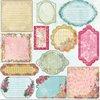 Prima - Annalee Collection - Self Adhesive Glittered Chipboard Pieces - Journaling, CLEARANCE