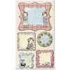 Prima - Jack and Jill Collection - Self Adhesive Canvas Laminated Chipboard Pieces