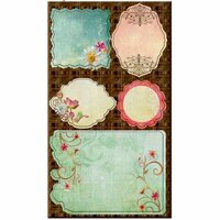 Prima - Fairy Flora Collection - Self Adhesive Canvas Laminated Chipboard Pieces
