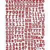 Prima - Road Trip Collection - Textured Alphabet Stickers - Red, CLEARANCE