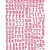 Prima - Annalee Collection - Textured Alphabet Stickers - Pink, CLEARANCE