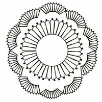 Prima - Paintable Clear Acrylic Stamps - Doily, CLEARANCE