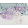 Prima - Louisa May Alcotts Collection - Fabric Flower Embellishments - Periwinkle