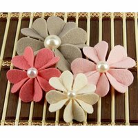 Prima - Kalanchoe Collection - Felt Flower Embellishments - Sherbert, CLEARANCE