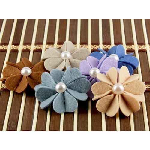 Prima - Kalanchoe Collection - Felt Flower Embellishments - Maize, CLEARANCE