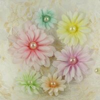 Prima - Gwendolyns Collection - Fabric Flower Embellishments - Goldfinch, CLEARANCE