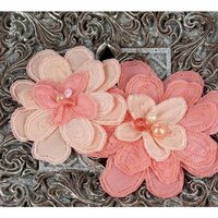 Prima - Royal Verbena Collection - Fabric Flower Embellishments - Blush, CLEARANCE