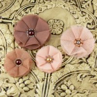 Prima - Faience Collection - Fabric Flower Embellishments - Bradstreet, CLEARANCE