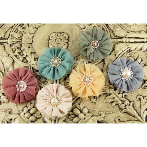 Prima - Faience Collection - Fabric Flower Embellishments - Cecilia, CLEARANCE