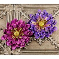 Prima - Autumn Harvest Collection - Flower Embellishments - Cerise, CLEARANCE