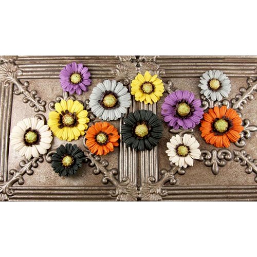 Prima - Autumn Harvest Collection - Flower Embellishments - Hazelnut, CLEARANCE