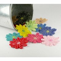 Prima - Stitched Wildflowers Collection - Fabric Flower Embellishments - Wild Peony, CLEARANCE