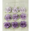 Prima - Sugarplum Roses Collection - Flower Embellishments - Eggplant, CLEARANCE