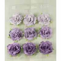 Prima - Sugarplum Roses Collection - Flower Embellishments - Eggplant, CLEARANCE