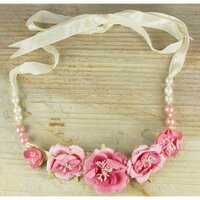 Prima - Scrapbook Jewelry Collection - Jeweled Flower Necklaces - Tulip
