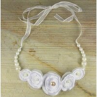 Prima - Scrapbook Jewelry Collection - Jeweled Flower Necklaces - Glacier